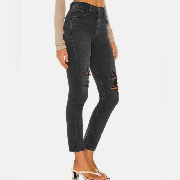 CITIZENS OF HUMANITY Charlotte Hi-Rise Straight Distressed 29 - Picture 4 of 12